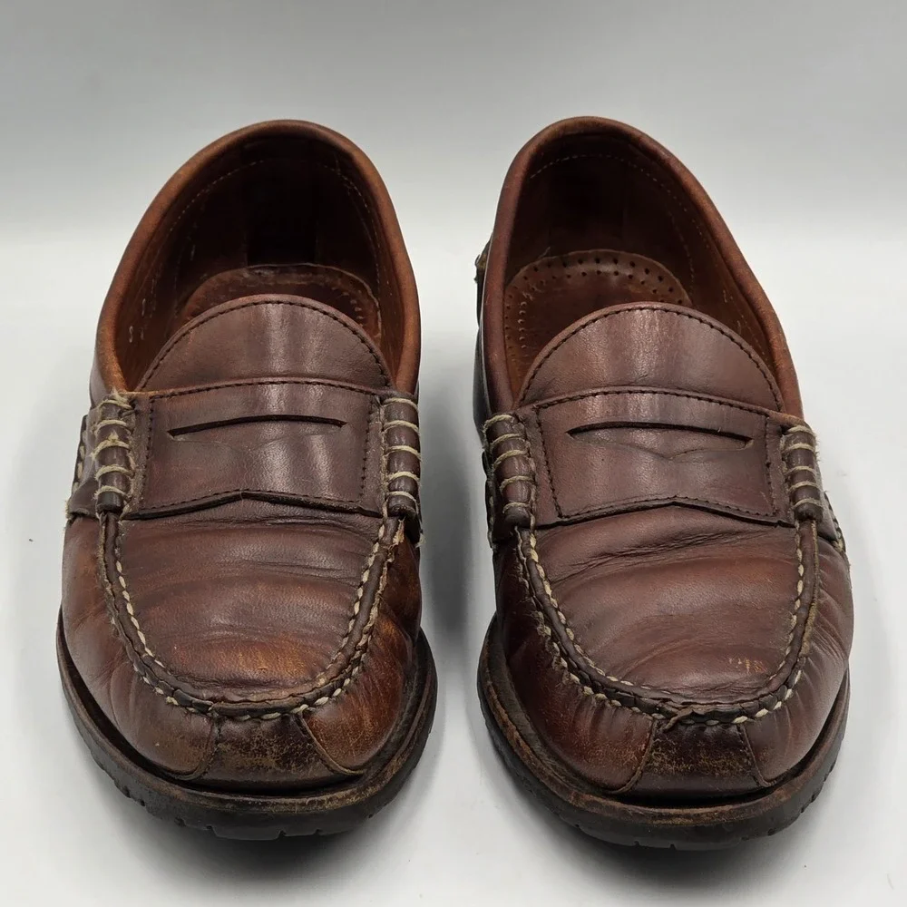 Allen Edmonds Nashua Tassel Loafers 1187 Mens 8 D Brown Leather Made in USA